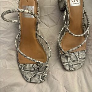 Dolce Vita Snakeskin Strappy Heels